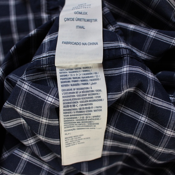 Abercrombie Kids Boys Dark Blue Button Down Shirt Size XL - Picture 5 of 5